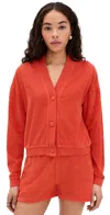 Kule The Terry Bay Cardigan Poppy In Poppy