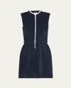 Kule The Terry Cotton-blend Zip-front Mini Dress