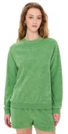 Kule The Terry Franny Sweatshirt Avocado In Avocado