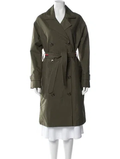 Pre-owned Kule Trench Coat In Green