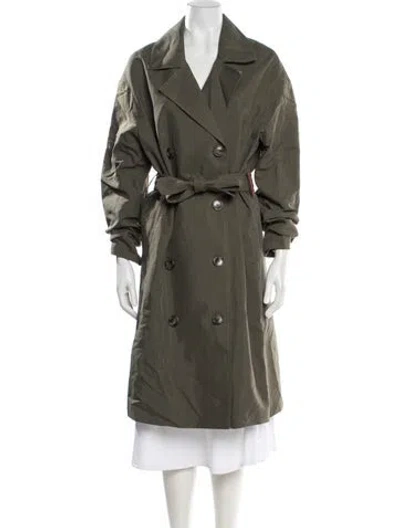 Pre-owned Kule Trench Coat In Green
