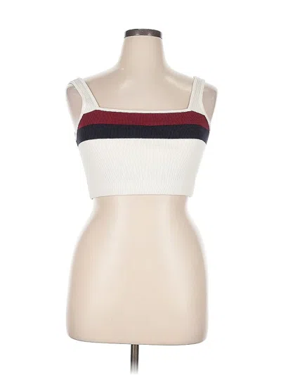 Pre-owned Kule Tube Top Ivory Strapless Neckline Tops In White