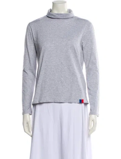 Pre-owned Kule Turtleneck Long Sleeve Sweatshirt In White