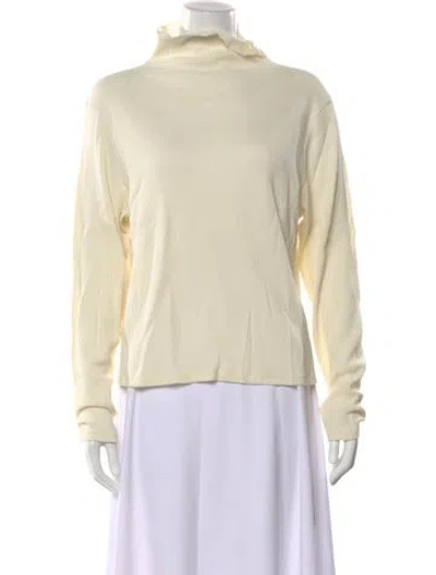 Pre-owned Kule Turtleneck Long Sleeve Top In Neutral