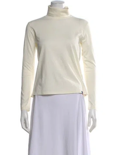 Pre-owned Kule Turtleneck Long Sleeve Top In Neutral