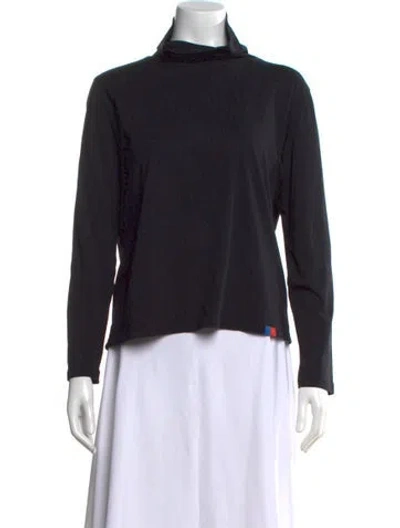 Pre-owned Kule Turtleneck Long Sleeve Top W/ Tags In Black