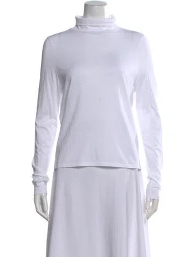 Pre-owned Kule Turtleneck Long Sleeve Top W/ Tags In White