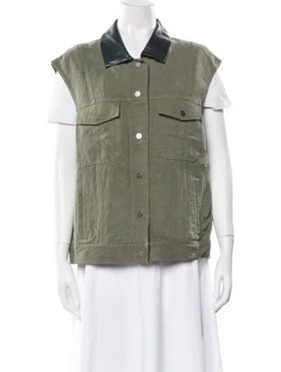 Pre-owned Kule Vest In Green