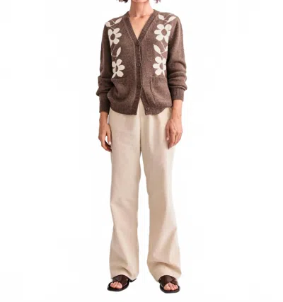 Kule Vienna Cardigan In Walnut In Brown