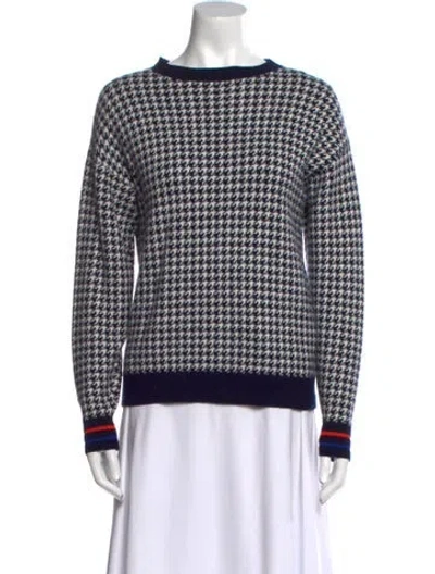 Pre-owned Kule Vintage Houndstooth Print Sweater In Neutral