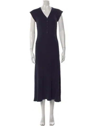 Pre-owned Kule V-neck Long Dress W/ Tags In Blue