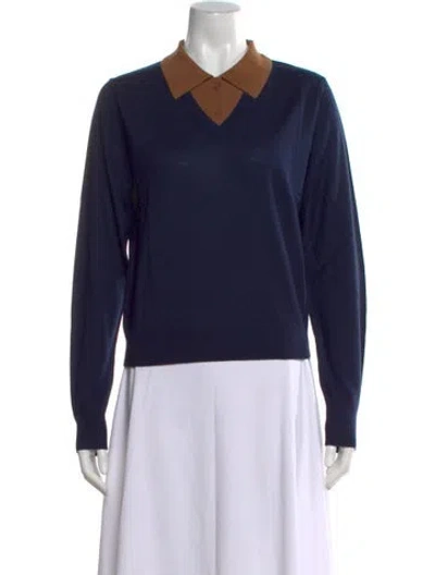 Pre-owned Kule V-neck Sweater In Blue