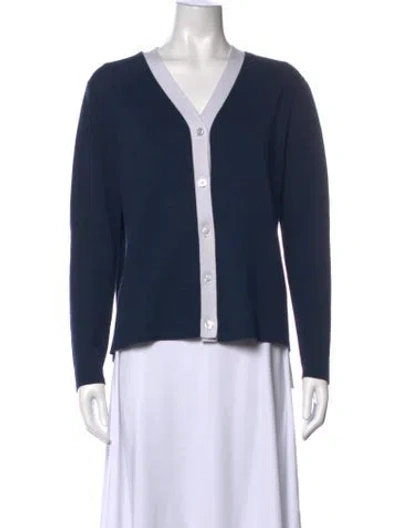 Pre-owned Kule V-neck Sweater In Blue