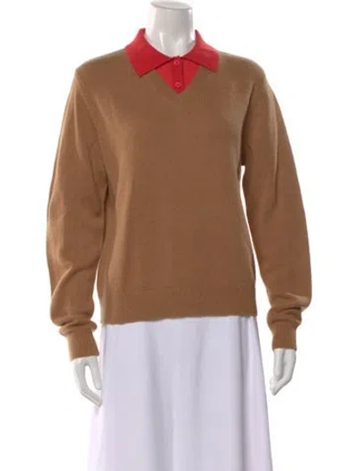 Pre-owned Kule V-neck Sweater In Brown
