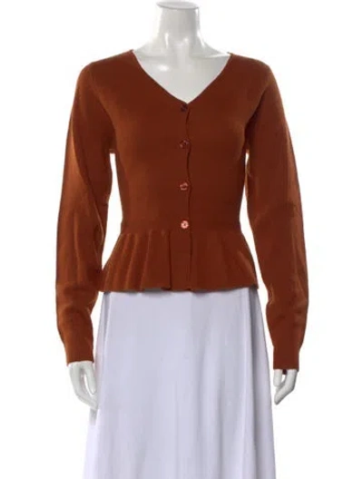 Pre-owned Kule V-neck Sweater In Brown