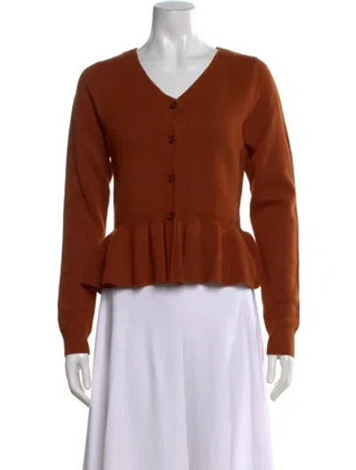 Pre-owned Kule V-neck Sweater In Brown
