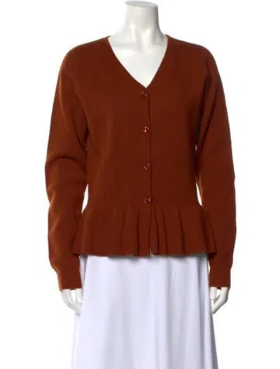 Pre-owned Kule V-neck Sweater In Brown