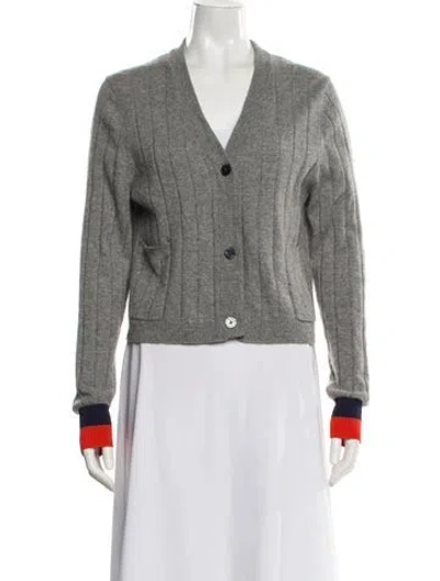 Pre-owned Kule V-neck Sweater In Gray