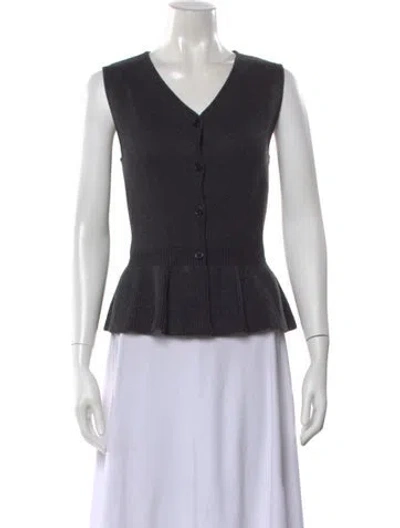 Pre-owned Kule V-neck Sweater In Gray