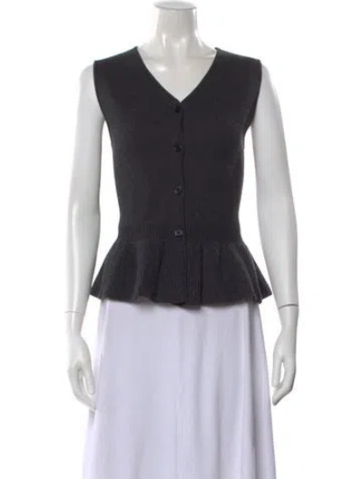 Pre-owned Kule V-neck Sweater In Gray