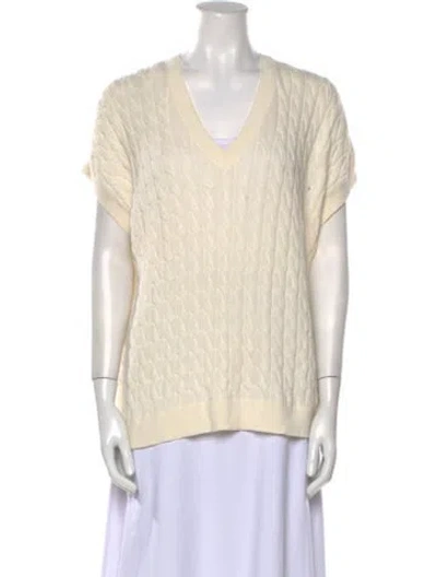 Pre-owned Kule V-neck Sweater In Neutral