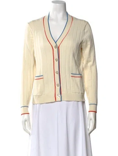 Pre-owned Kule V-neck Sweater In Neutral