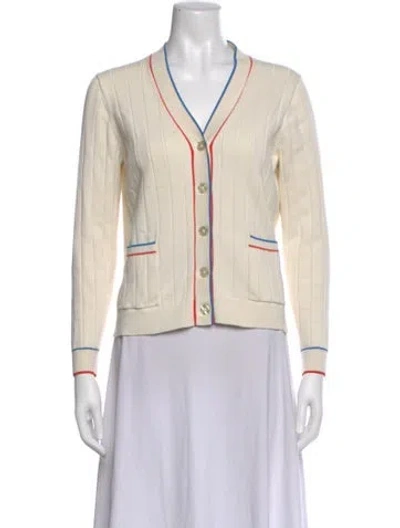 Pre-owned Kule V-neck Sweater In Neutral