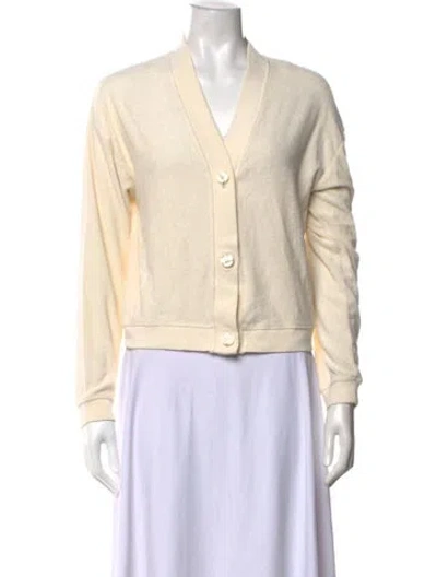 Pre-owned Kule V-neck Sweater In Neutrals
