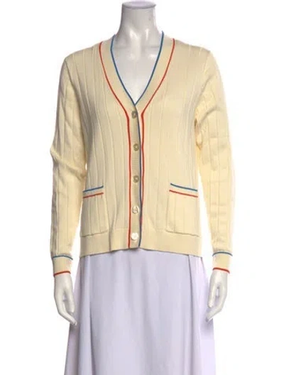 Pre-owned Kule V-neck Sweater In Neutrals