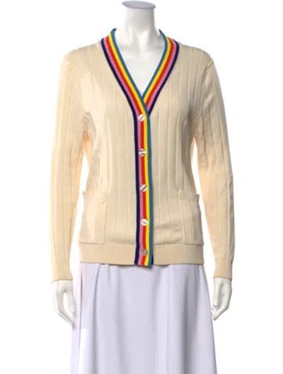 Pre-owned Kule V-neck Sweater In Neutrals
