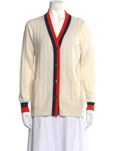 Pre-owned Kule V-neck Sweater In Neutrals