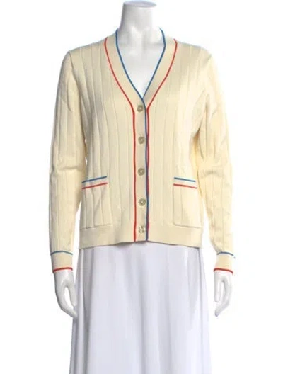 Pre-owned Kule V-neck Sweater In Neutrals