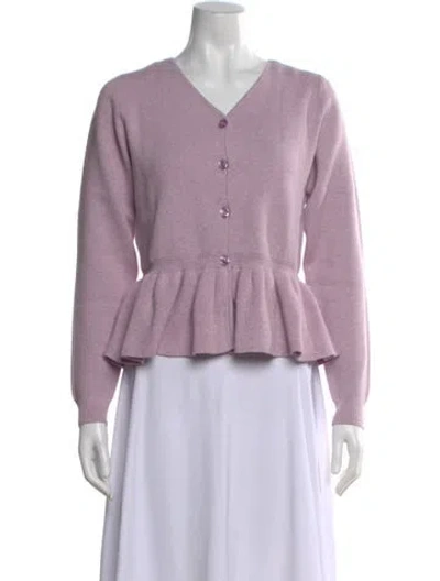 Pre-owned Kule V-neck Sweater In Purple
