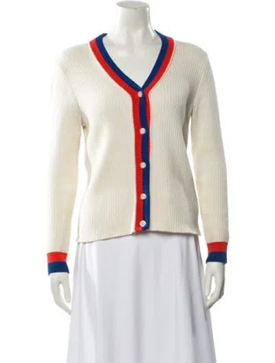 Pre-owned Kule V-neck Sweater In White