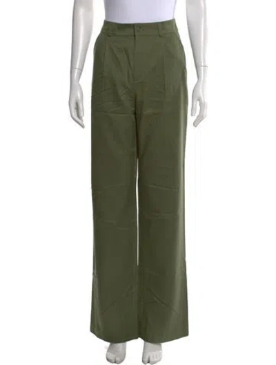 Pre-owned Kule Wide Leg Pants In Green