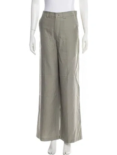 Pre-owned Kule Wide Leg Pants In Green