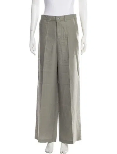Pre-owned Kule Wide Leg Pants In Green