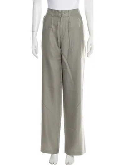 Pre-owned Kule Wide Leg Pants In Green