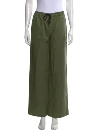 Pre-owned Kule Wide Leg Pants In Green