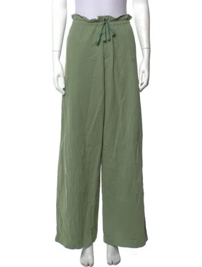 Pre-owned Kule Wide Leg Pants In Green