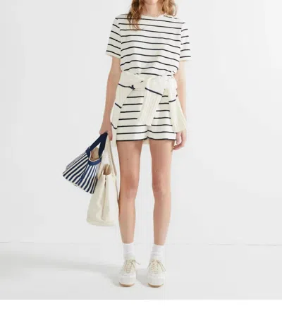 Kule Women's Terry Hurley Tee In Cream/navy In Multi