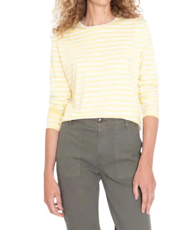 Kule Women's The Modern Long Tee In Butter/white In Multi