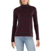 Kule Womens Turtle Neck Striped Turtleneck Top