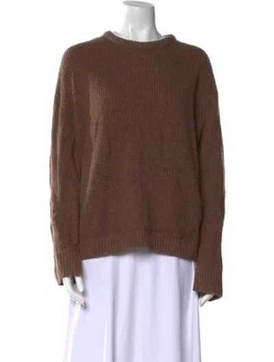 Pre-owned Kule Wool Crew Neck Sweater In Brown