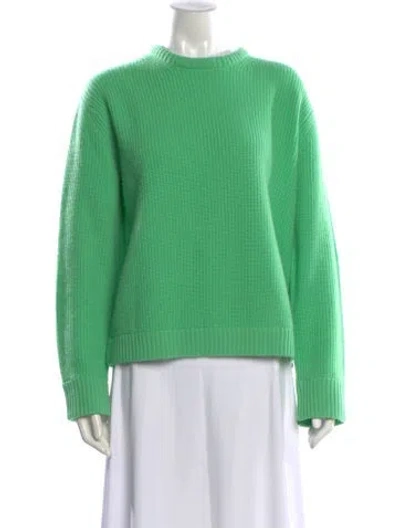 Pre-owned Kule Wool Crew Neck Sweater In Green