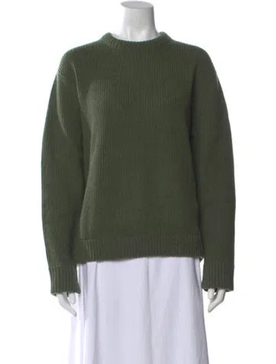 Pre-owned Kule Wool Crew Neck Sweater In Green