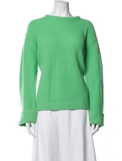 Pre-owned Kule Wool Crew Neck Sweater In Green