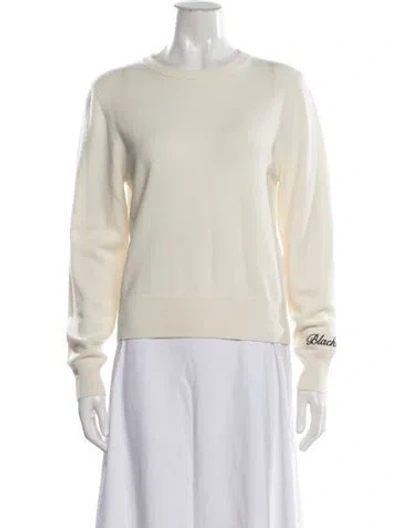 Pre-owned Kule Wool Crew Neck Sweater In White