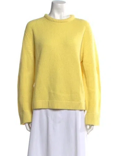 Pre-owned Kule Wool Crew Neck Sweater In Yellow