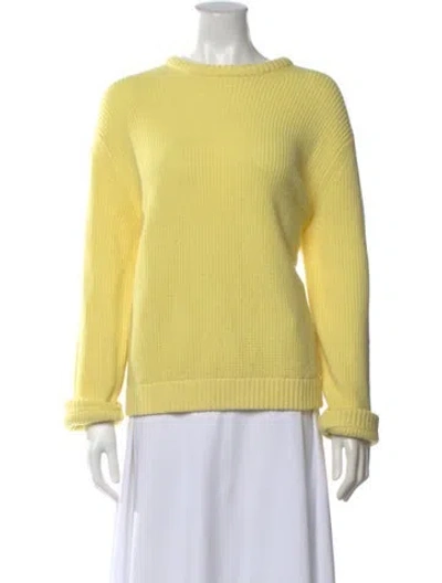 Pre-owned Kule Wool Crew Neck Sweater In Yellow